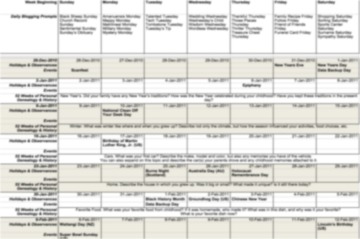 Home-grown Editorial Calendar Spreadsheet