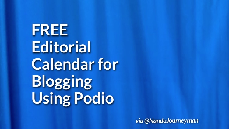 Podio FREE Editorial Calendar blog