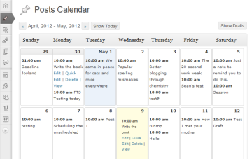 WordPress Editorial Calendar Plugin