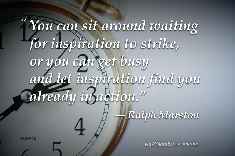 Waiting for inspiration to strike