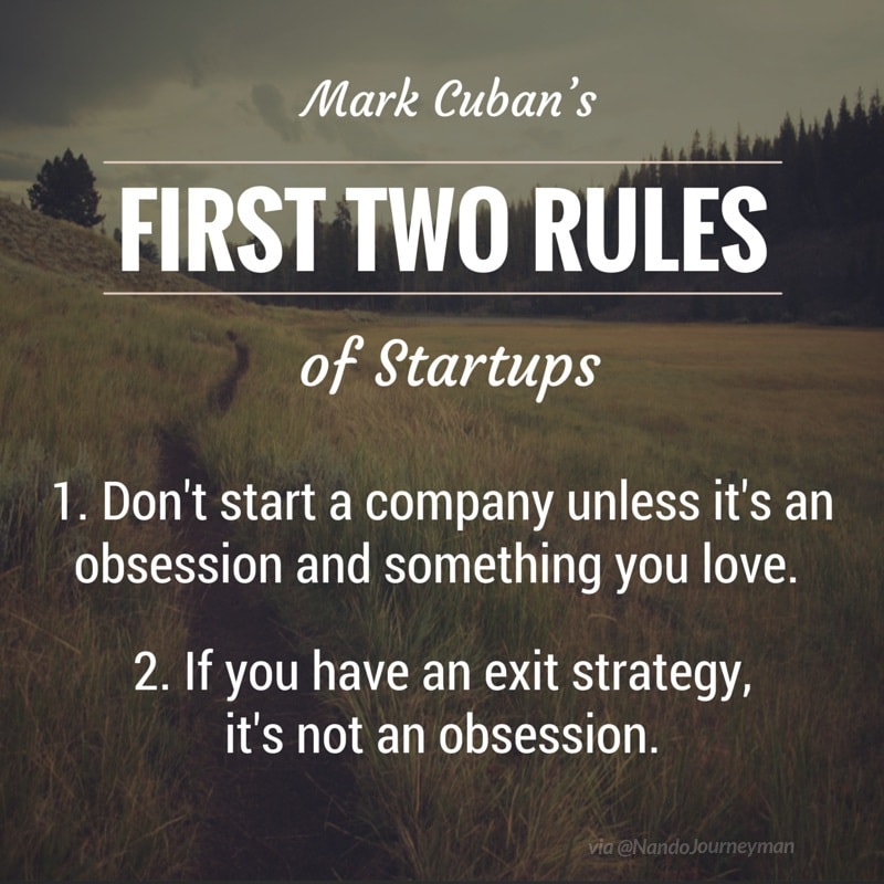 Mark Cuban's First Two Rules Of Startups